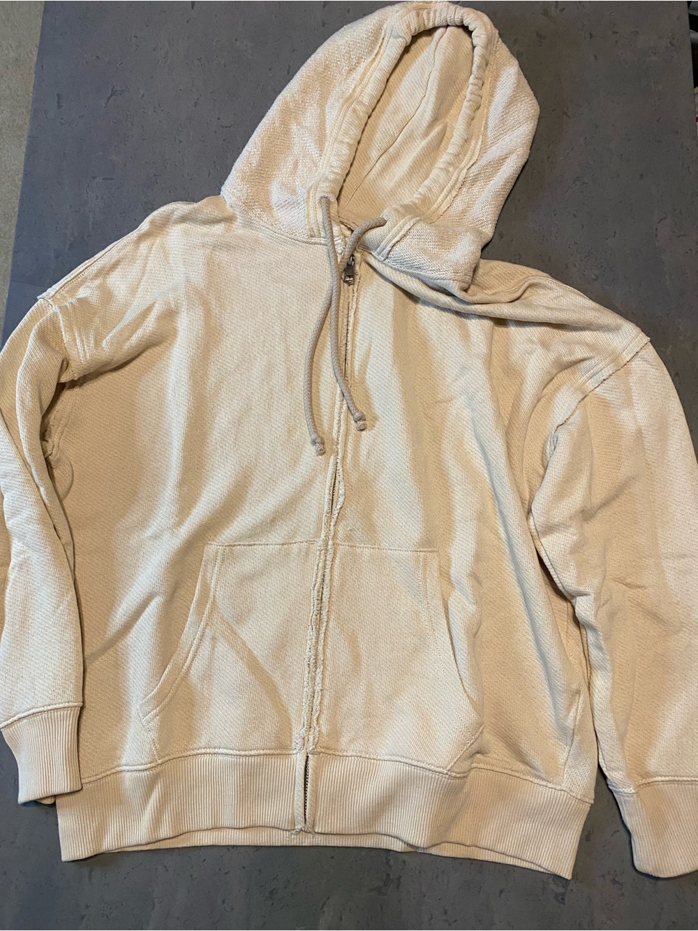 American Eagle Outfitters Beige Knit Zip-Up